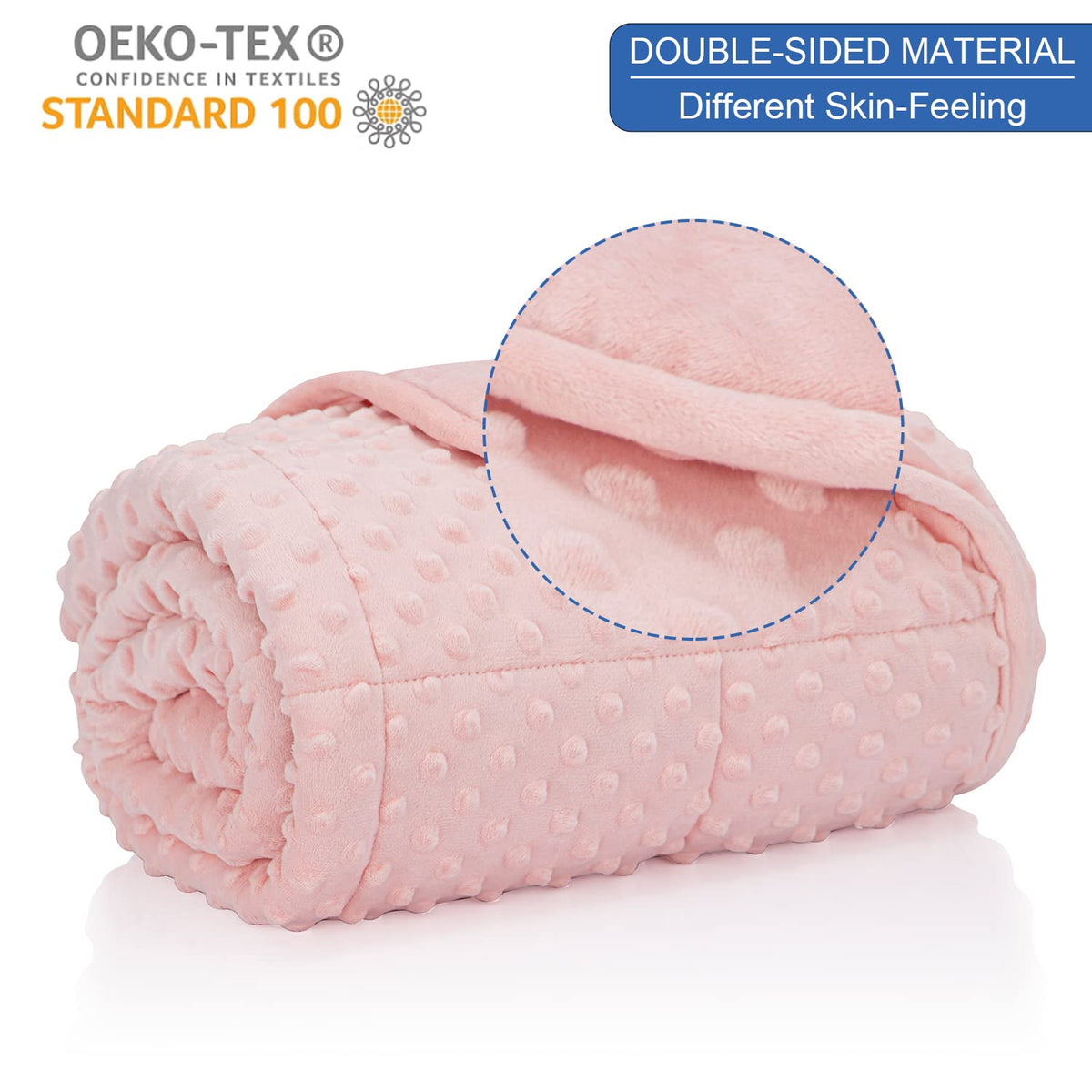 Huloo Sleep premium glass beads close-up show even weight distribution for a comforting hug
