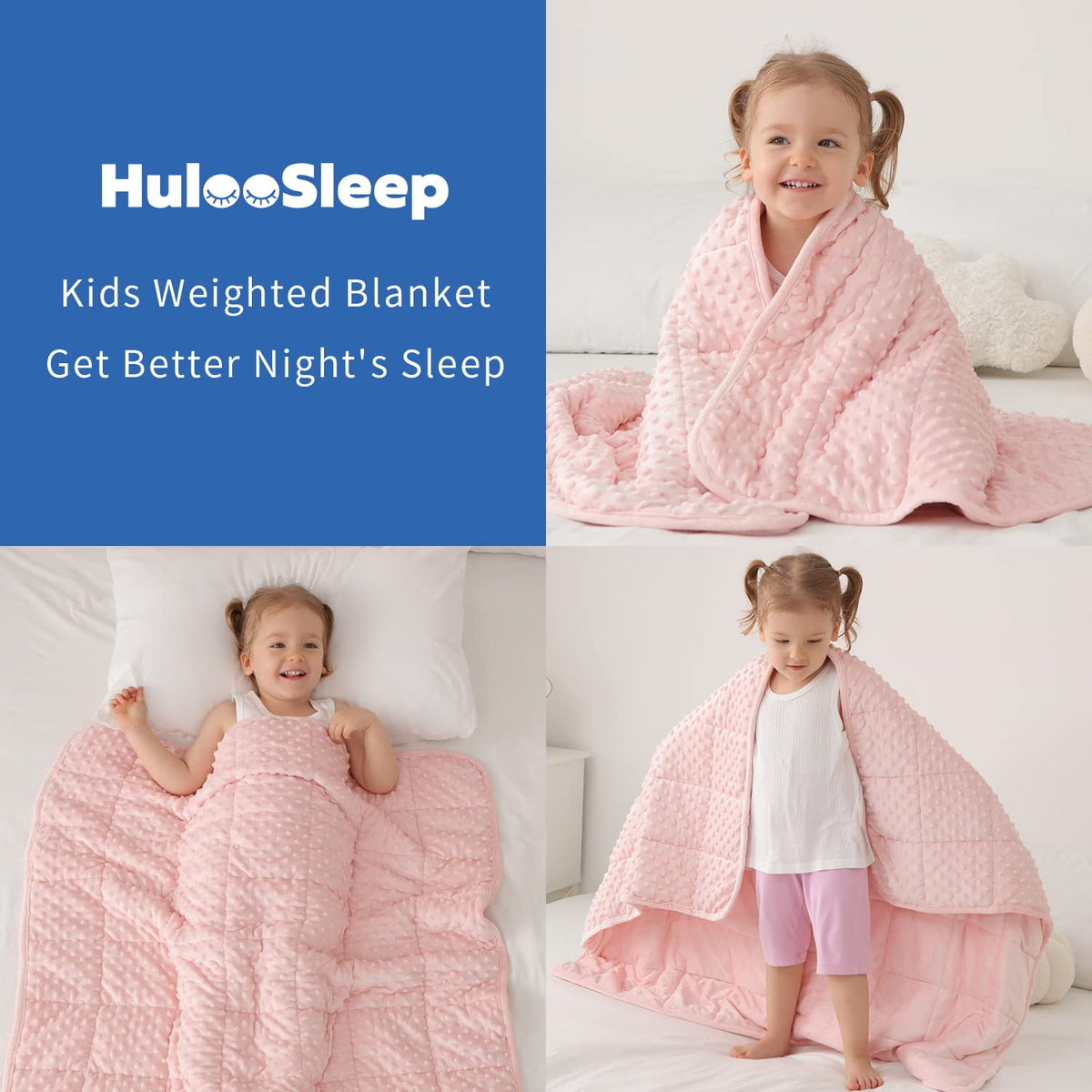 Huloo Sleep twin-size blanket provides generous coverage for active kids