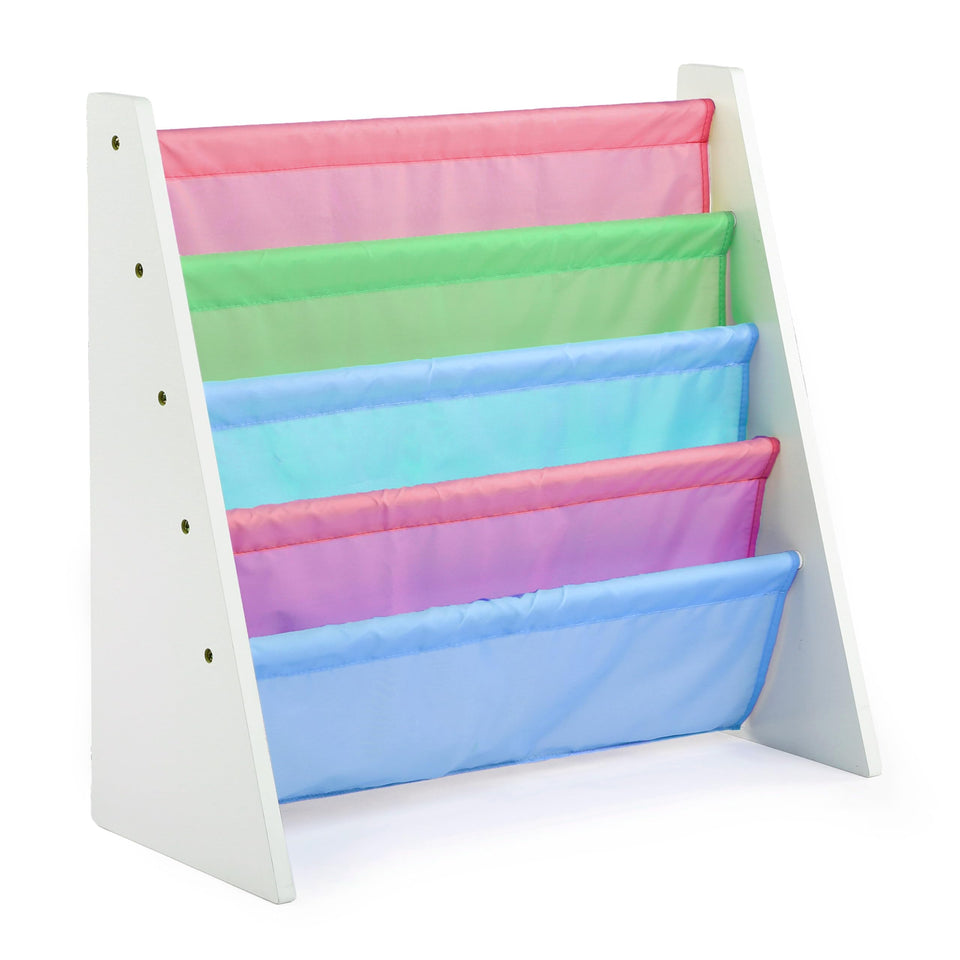 Humble Crew 4-tier kids bookshelf with front-facing display supports independent selection