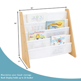 Humble Crew Kids Bookshelf compact dimensions fit small spaces without crowding