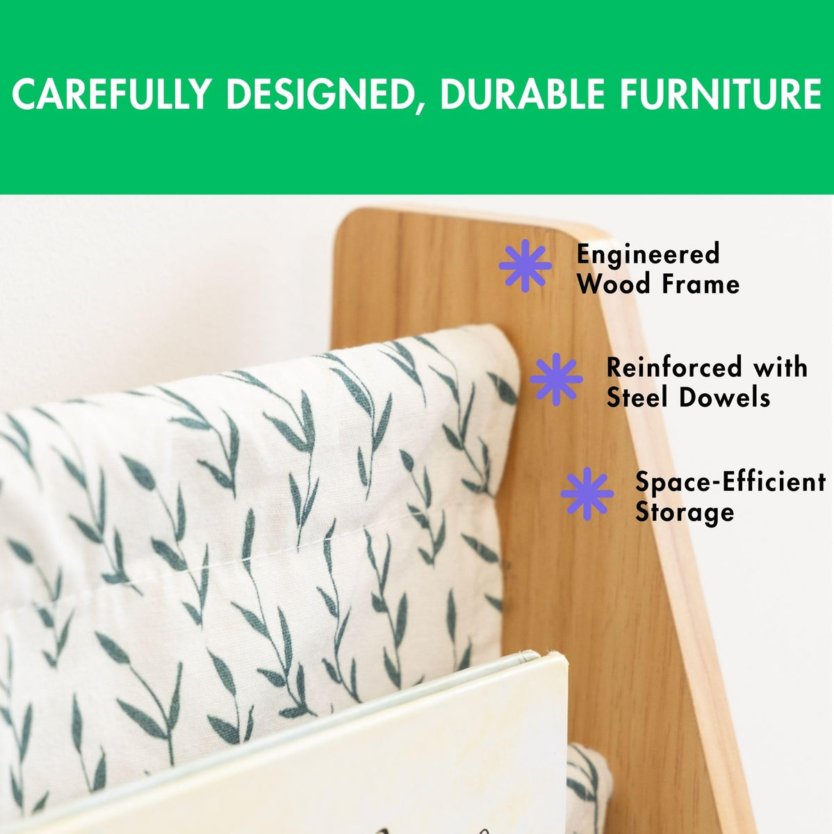 Humble Crew natural-white-green colorway complements nurseries and classrooms.