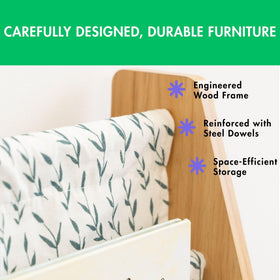Humble Crew natural-white-green colorway complements nurseries and classrooms.