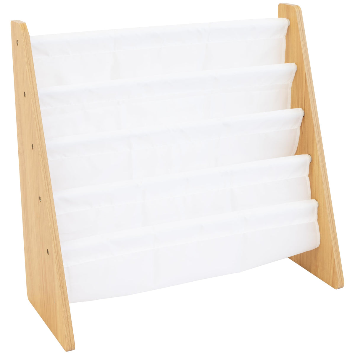 Humble Crew Kids Bookshelf natural wood finish enhances any playroom with warm storage