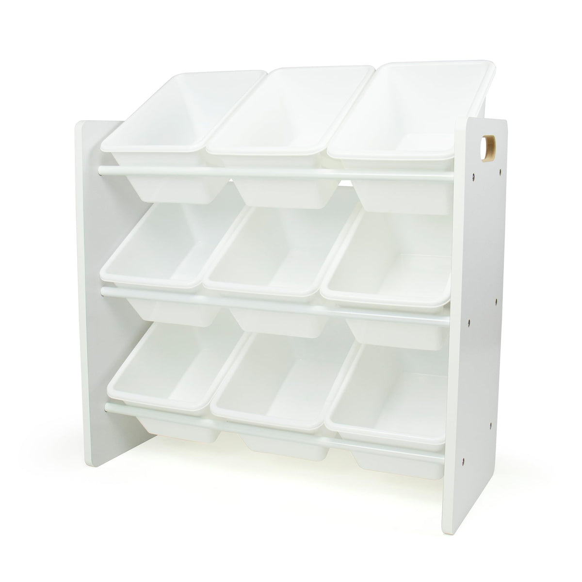 Humble Crew toy organizer with three-tier design and easy-access bins.
