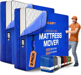 HUMFY Queen Mattress Bags with eight handles for easy lifting through stairs