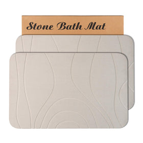 HUMIGA stone bath mat pack with diatomite for quick-dry bathroom use