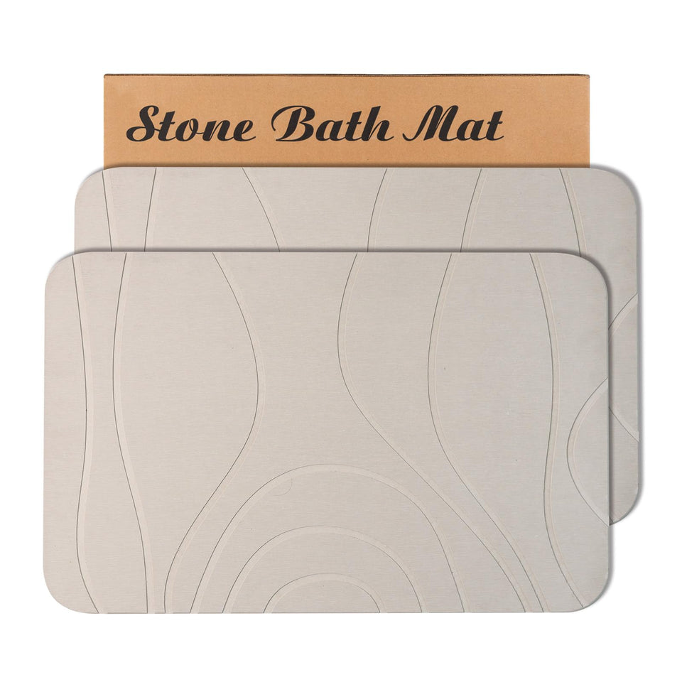 HUMIGA stone bath mat pack with diatomite for quick-dry bathroom use