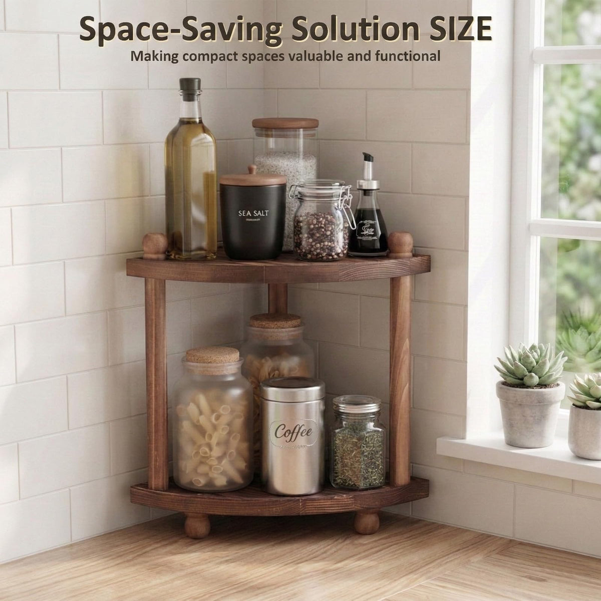 Humskur multipurpose rack fits kitchen spices and coffee stations alike.