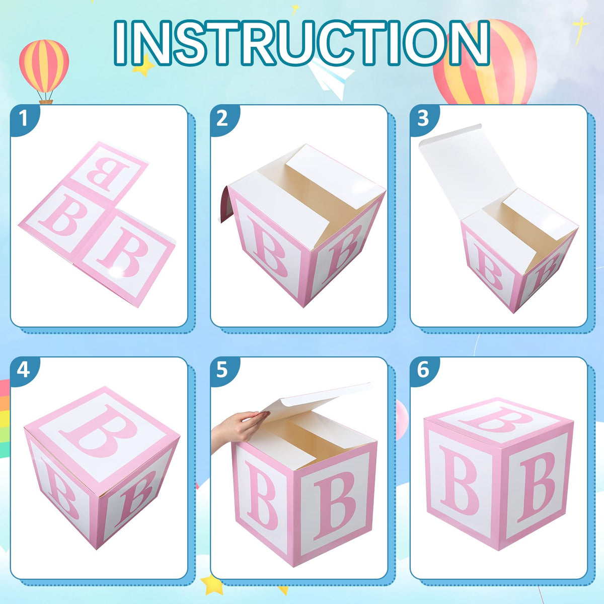 Humyoun easy-assembly rainbow boxes simplify setup.