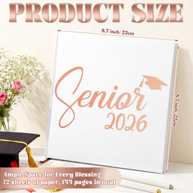 Humyoun rose gold foil Senior 2026 text on cover for elegant graduation memory