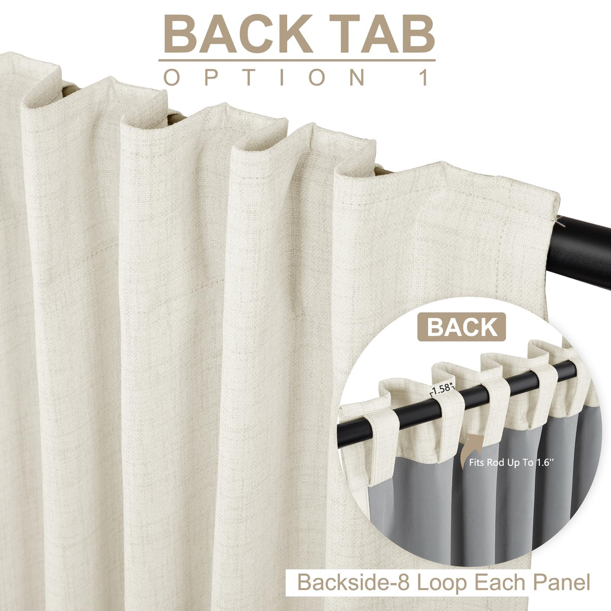 Hundred Percent Blackout Shield thermal insulation helps maintain comfortable temperatures year-round.
