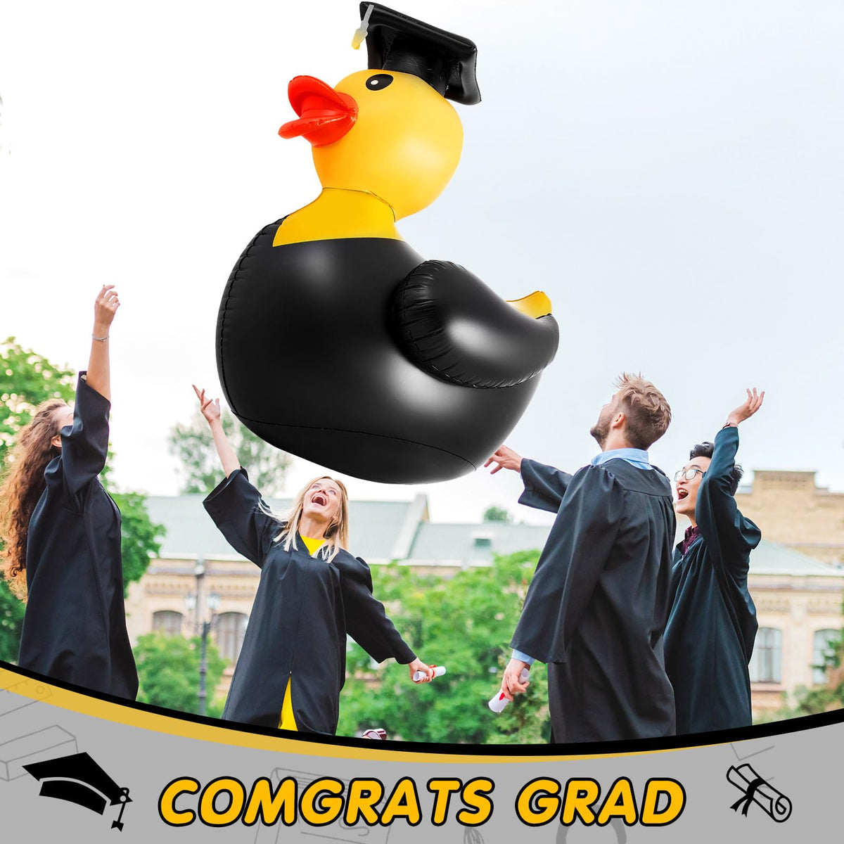 Hungdao inflatable ducks for beach, pool, or backyard celebrations