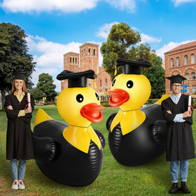 Hungdao graduation giant inflatable duck with cap and gown for festive party decor