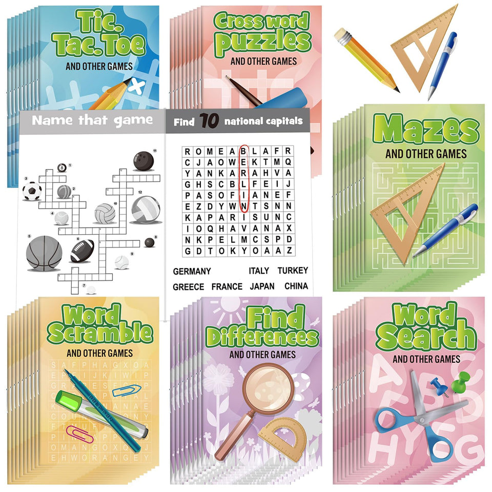 Hungdao mini activity books collection offers colorful puzzles for classroom or home play.