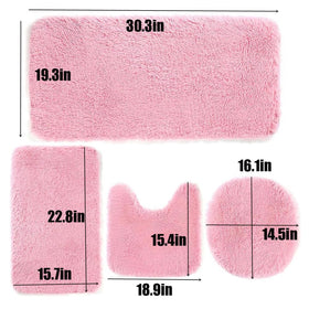 Huniupore contour mat black provides cushioned support beside the toilet.