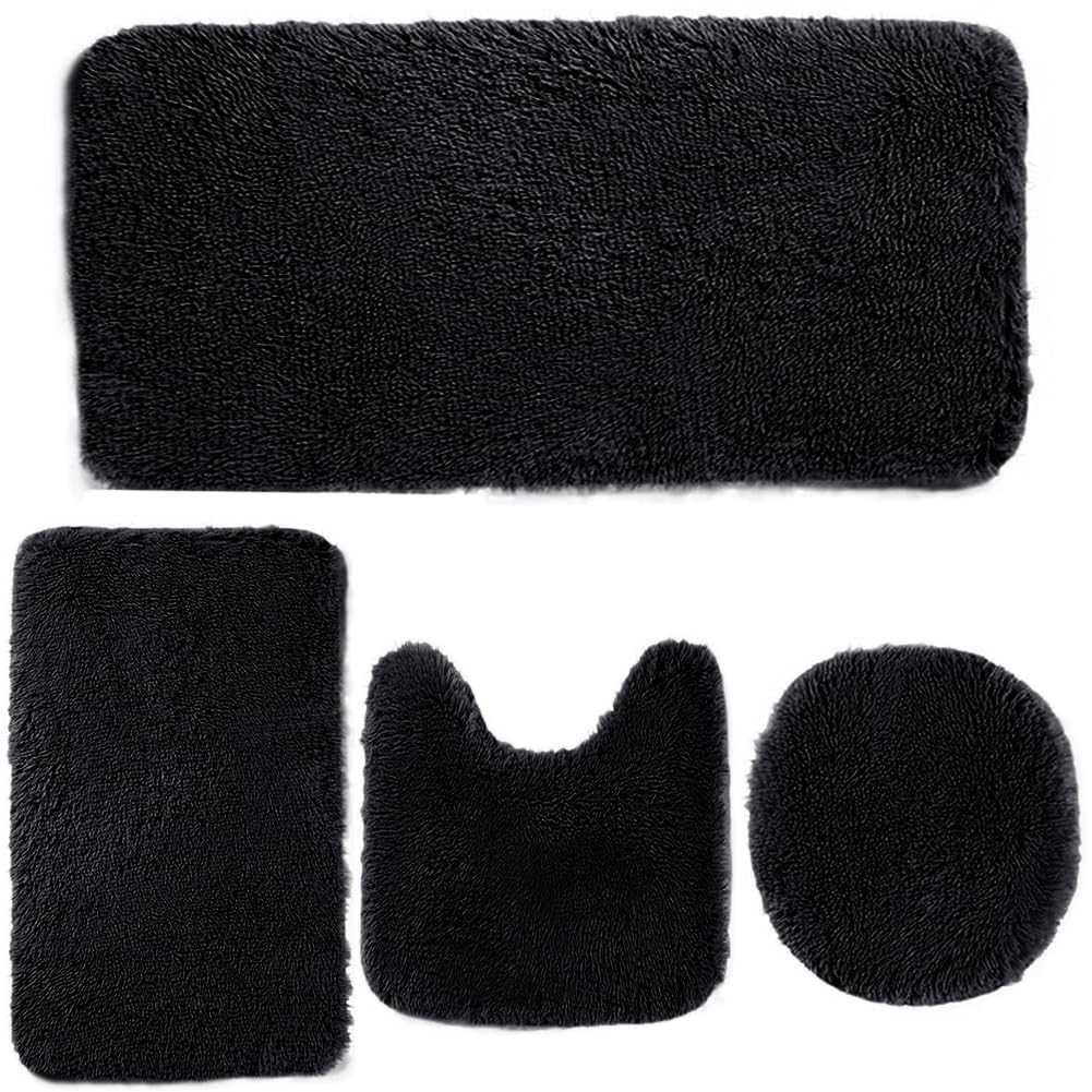 Huniupore toilet lid cover non-slip black adds comfort and style.