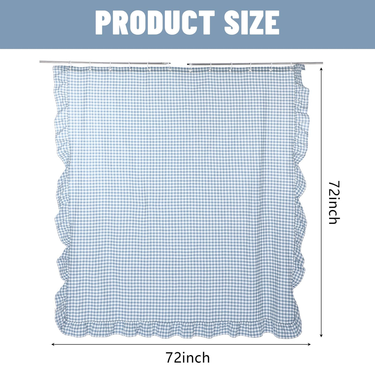 Close-up shows soft cotton texture and crisp drape for everyday privacy.