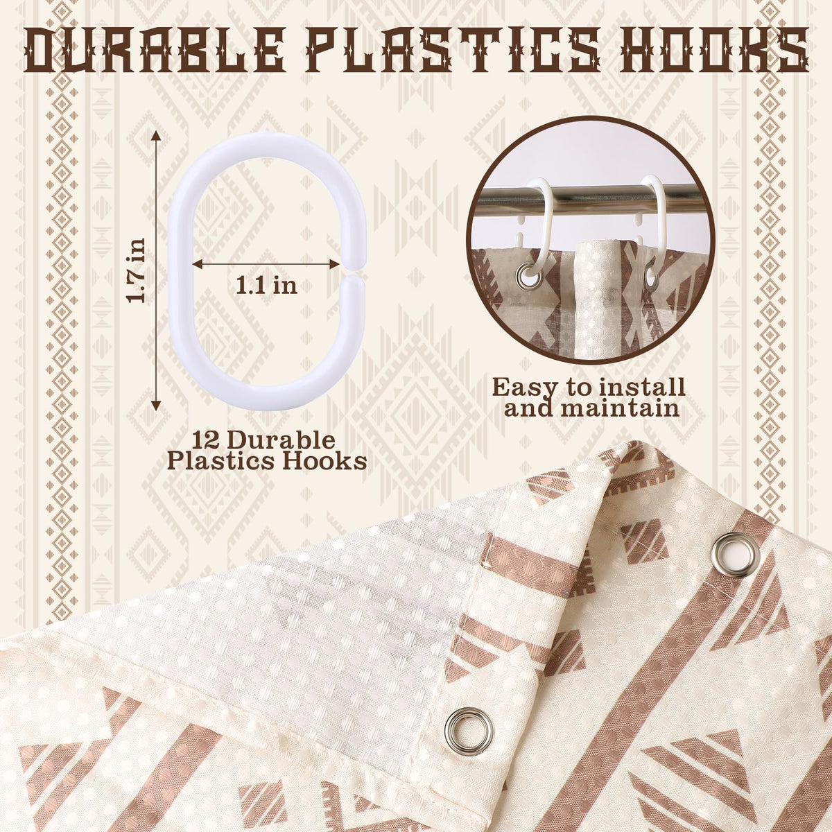HunnmingRe geometric stripes fabric provides privacy with stylish flair.