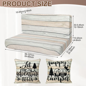 HunnmingRe pillowcase for RV dinette with winter pattern; keeps cushions fresh