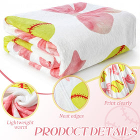 HunnmingRe softball blanket 50x60 inch size provides roomy comfort for adults.