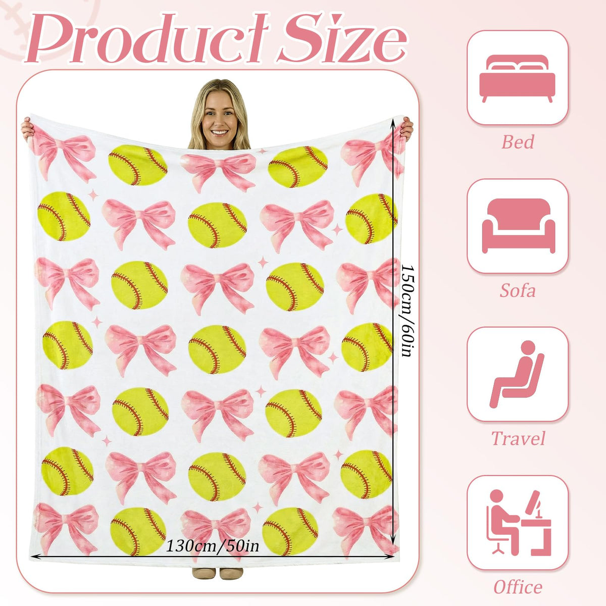 HunnmingRe soft blanket showcases soft flannel texture for cozy lounging.