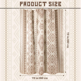 HunnmingRe Southwest aztec design elevates bath decor with warm color accents.