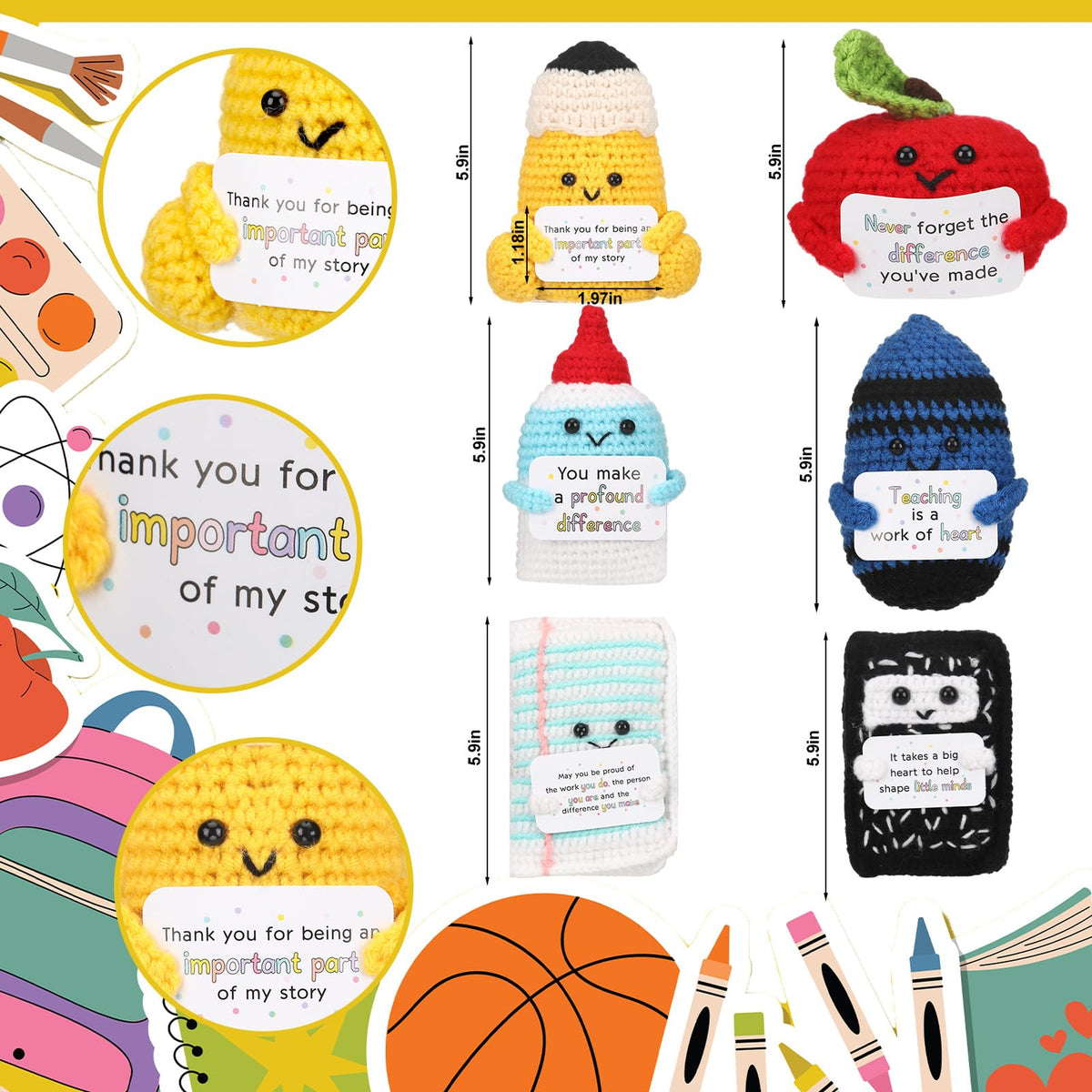 HunnmingRe crochet crayon-doll for a playful learning gift.