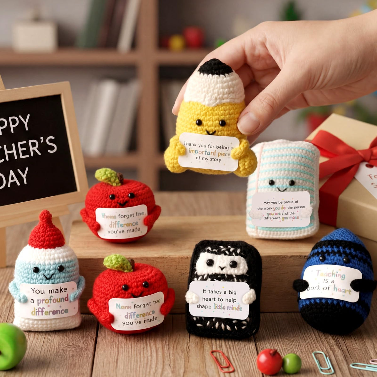 HunnmingRe glue-stick doll brings playful school-supply charm to gifts.