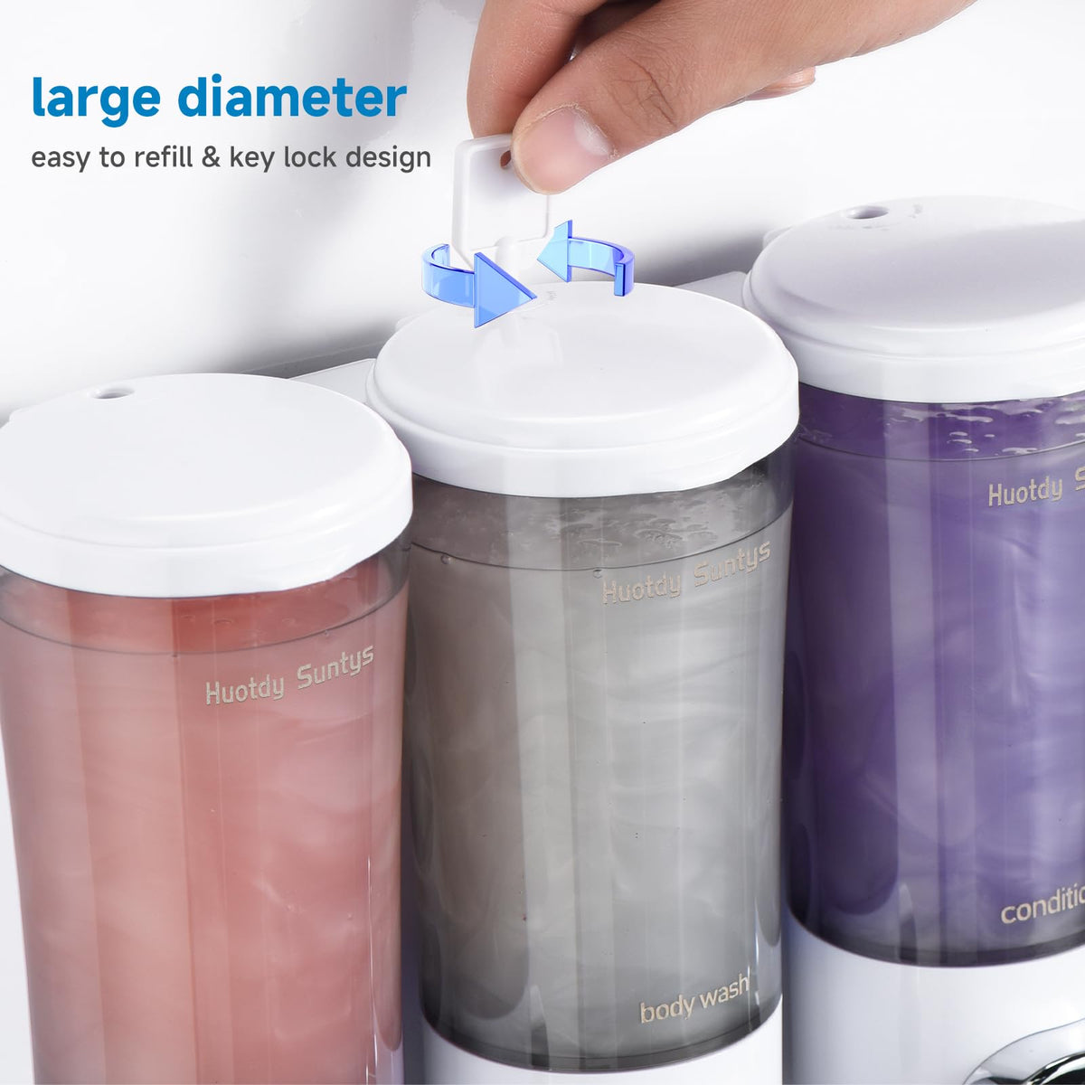 Huotdy Suntys 450ml bottles enable fewer refills during busy mornings.