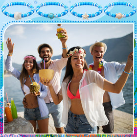 Wearing Huquary ocean bracelets with beach-ready outfits
