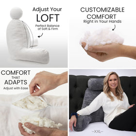 Husband Pillow XXL neck roll provides head support during TV time
