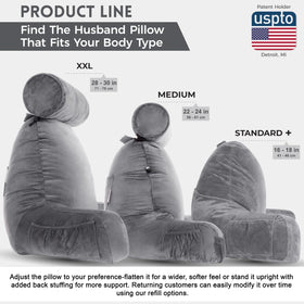 Husband Pillow XXL built-in side pockets keep essentials nearby