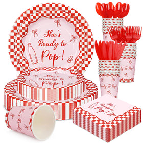 Hushee She's Ready to Pop 9 oz cups for easy baby shower serving.