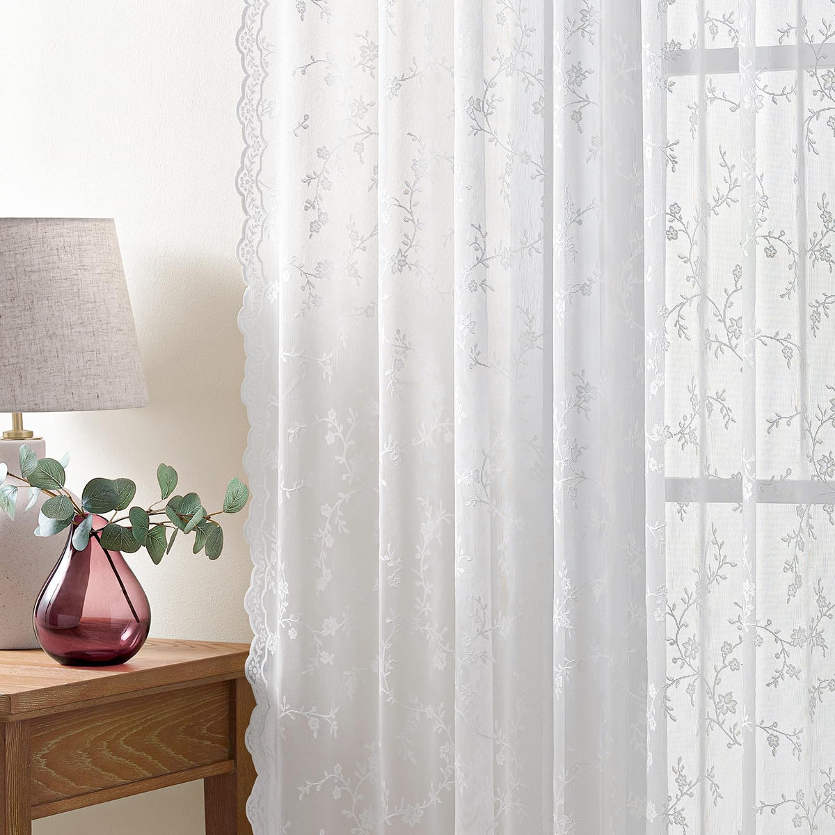 HushLoom living room setup showing breathable knit lace design.