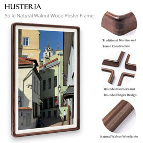 Husteria frame supports vertical or horizontal displays for flexible gallery setups