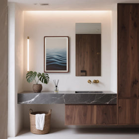 Husteria frame includes invisible nails for clean, secure wall mounting