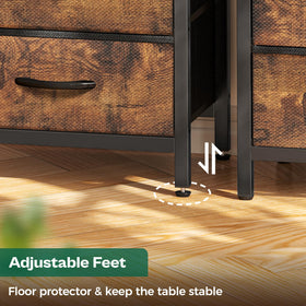 Huuger adjustable feet ensure stable placement on uneven floors.