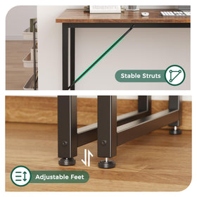 Huuger desk with easy assembly instructions and included tools