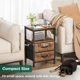 Huuger fabric drawer closeup showcasing soft storage compartments.