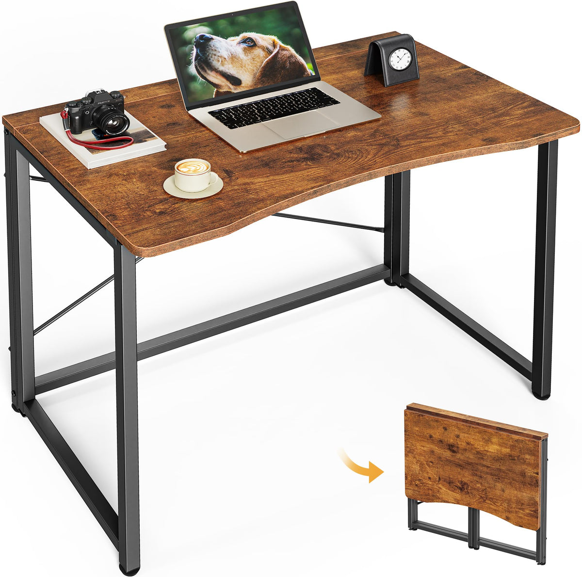 Huuger folding desk folded profile, space-saving design for small rooms