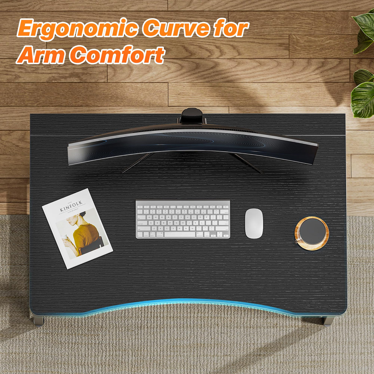 Huuger folding desk is lightweight and easy to move between rooms