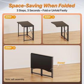 Huuger folding desk quick setup with clear manual and tools