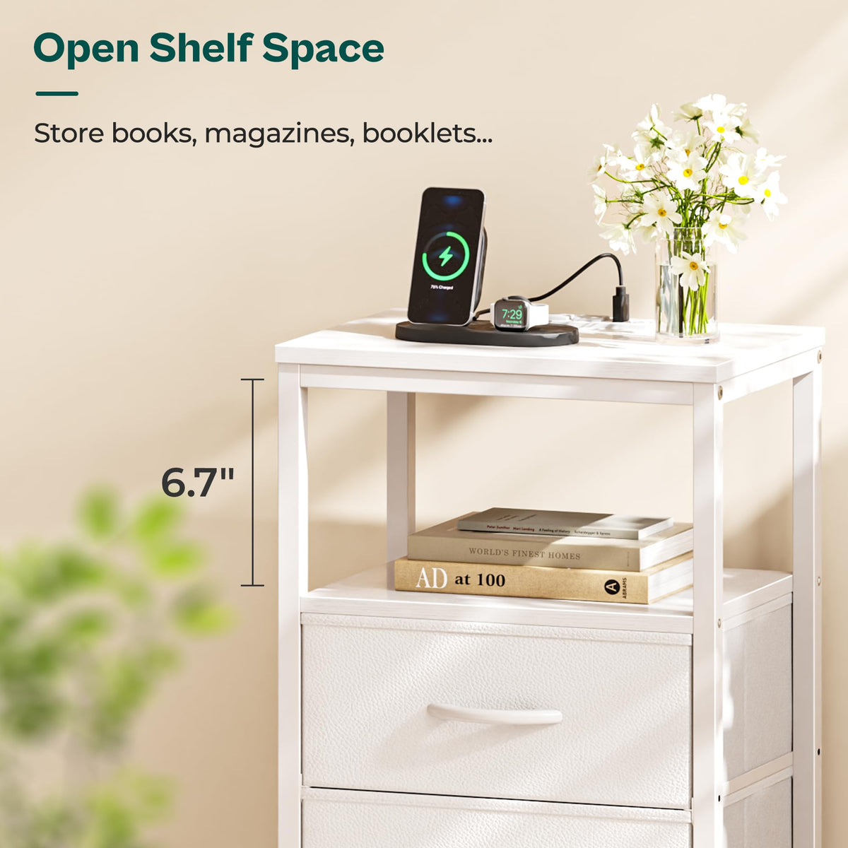 Huuger multi-use nightstand for closet or entryway organization.