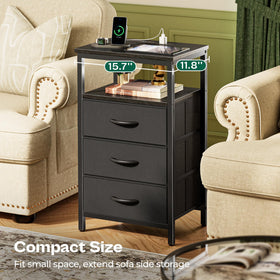 Huuger night stand adjustable feet ensure stability on uneven floors.