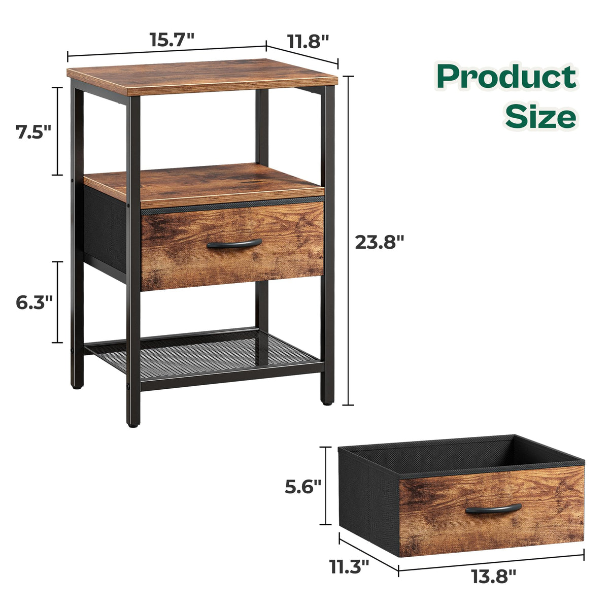 Huuger night stand assembly steps illustrating quick setup