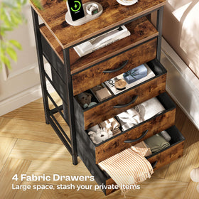 Huuger bedroom storage helps reduce clutter and maximize surface space.