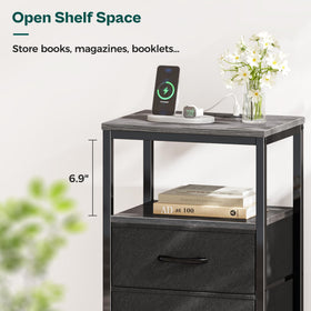 Huuger nightstand adjustable feet ensure stable setup on uneven floors.