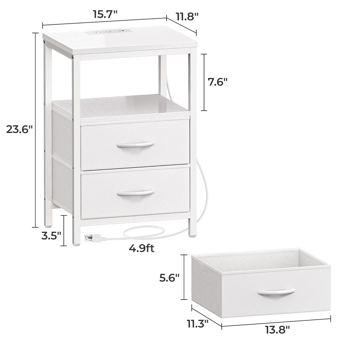 Huuger nightstand assembly included tools and clear instructions for easy setup