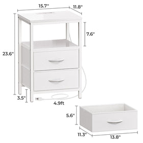 Huuger nightstand assembly included tools and clear instructions for easy setup