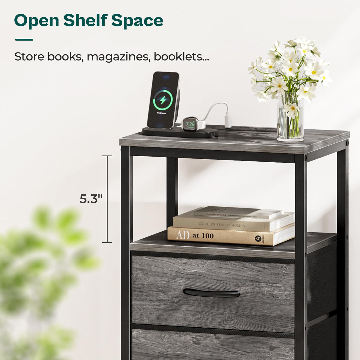 Huuger nightstand comes with assembly instructions and included tools